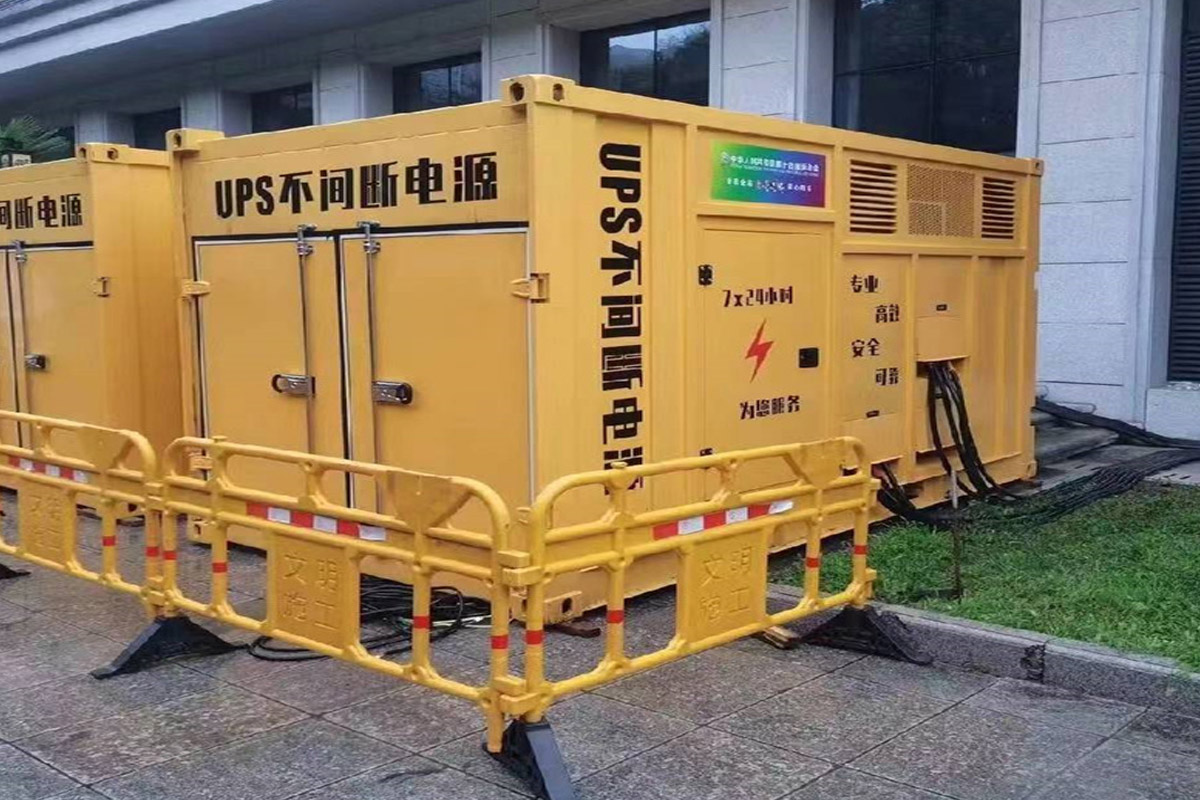 海兴发电机租赁施工现场